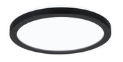 Rundes LED-Deckenlicht mit schwarzem Metallrahmen und weißem Diffusor für moderne Innenbeleuchtung