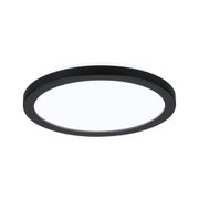 Rundes LED-Deckenlicht mit schwarzem Metallrahmen und weißem Diffusor für moderne Innenbeleuchtung