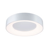 Runde weiße LED-Deckenleuchte aus Metall mit diffusem Licht für moderne Wohnräume
