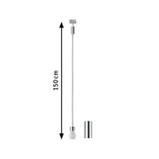 Chromfarbener Lampenpendel mit 150 cm Kabel für moderne Innenbeleuchtung
