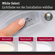 Einstellbarer Lichtfarbregler für LED-Deckenleuchte mit wählbaren Weißtönen Warmweiß, Neutralweiß, Tageslichtweiß