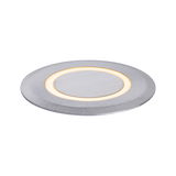 Ronde LED inbouwspot van geborsteld aluminium met warm wit licht voor moderne binnenverlichting