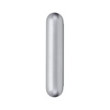 Slim silver aluminum wall light with rounded ends for modern indoor lighting solutions