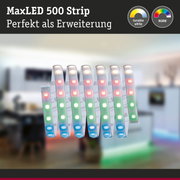 MaxLED 500 RGBW LED-Lichtstreifen mit einstellbarem Weißton, flexible Erweiterung für Wohnraumbeleuchtung