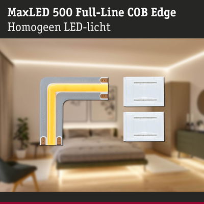 MaxLED 500 Full-Line COB Edge grijze LED-hoekverlichting met warm wit licht voor moderne kamer