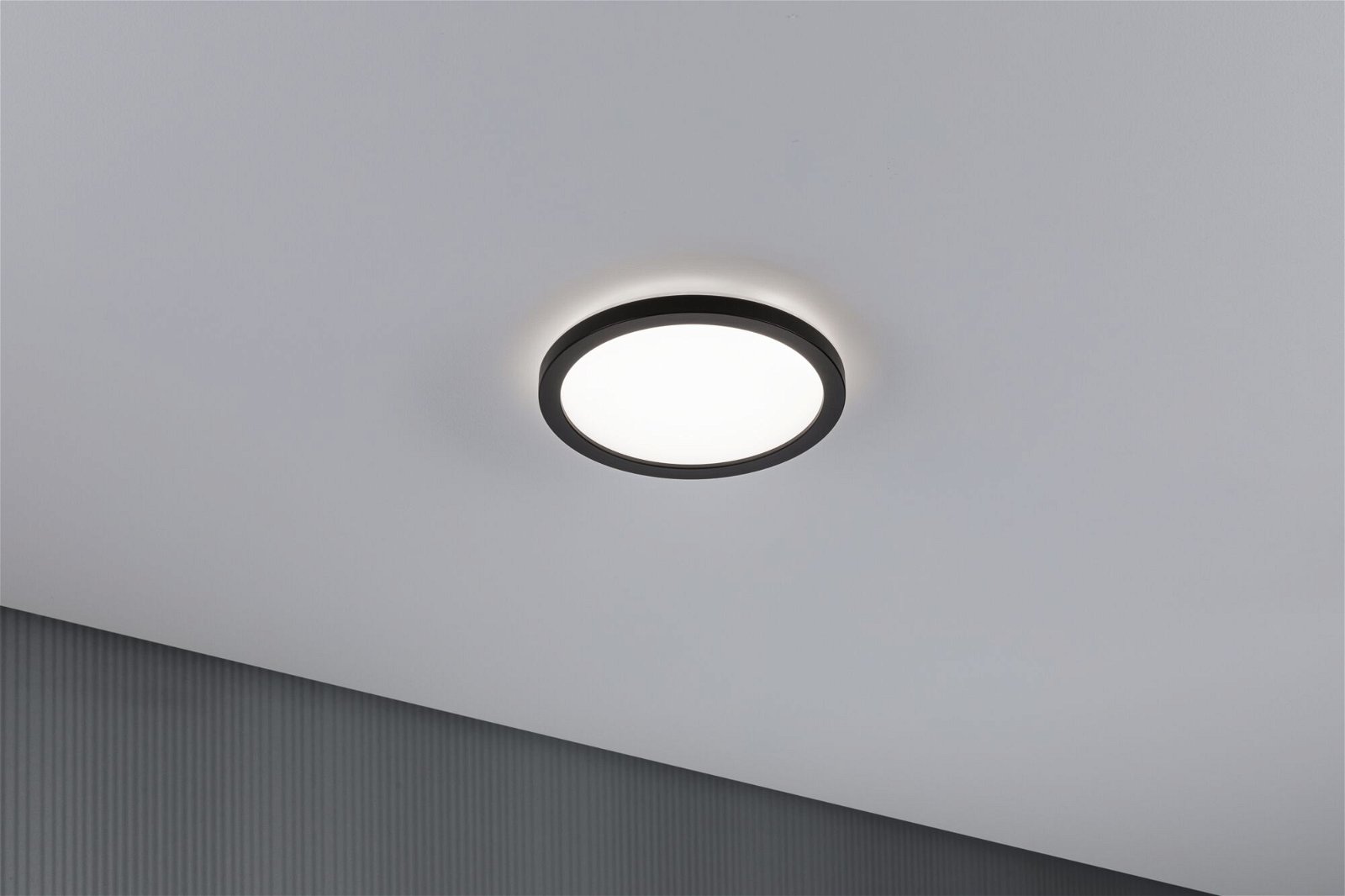 Panneau LED Atria Shine Backlight rond 190mm 11,2W 850lm 4000K Noir