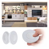 Modern white LED under-cabinet light with remote control in stylish kitchen and living room setup