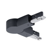 Adaptateur noir en plastique avec connecteur métallique pour éclairage sur rail LED, design moderne