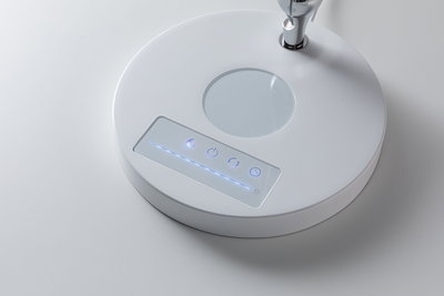 Rundes weißes LED-Licht mit Touch-Bedienfeld und Helligkeitsregler für moderne Raumbeleuchtung