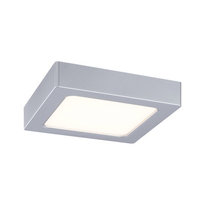 Quadratische Deckenleuchte aus silbernem Aluminium mit warmweißem LED-Licht für moderne Räume