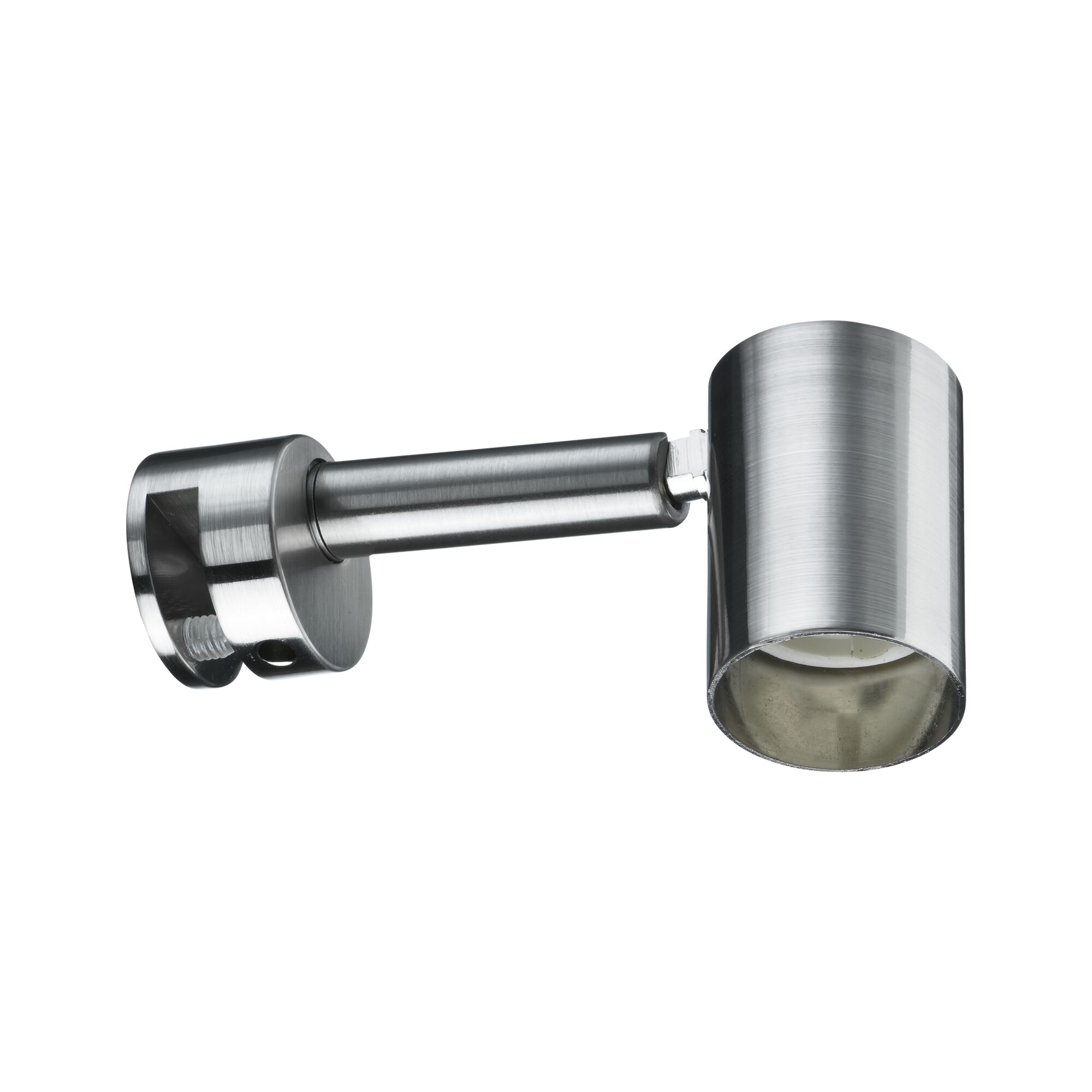 Applique murale moderne en acier inoxydable brossé argenté pour éclairage ciblé