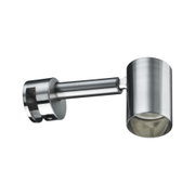 Applique murale moderne en acier inoxydable brossé argenté pour éclairage ciblé