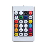 Remote control with colorful buttons for light control and effects in white and black