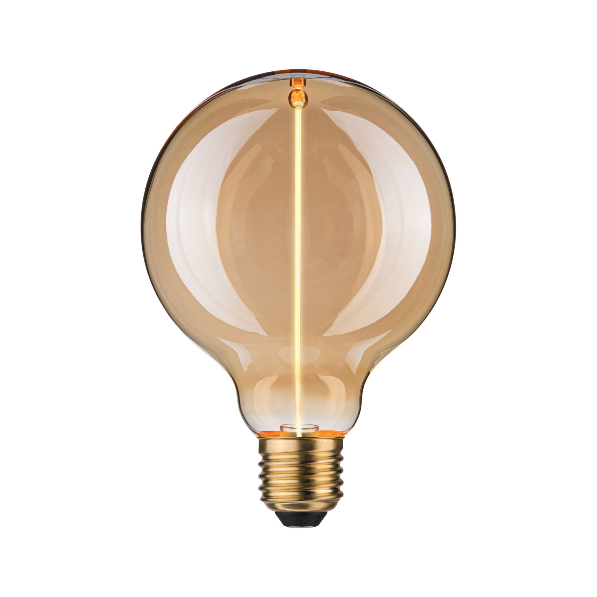 Floating Shine Standard 230 V Globe LED E27 140lm 2,8W 1800K Doré Ampoule LED ronde en verre ambré avec culot E27 pour éclairage décoratif chaleureux