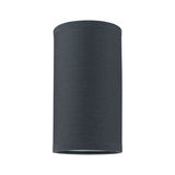 Cylindrical dark grey fabric ceiling lamp shade for modern LED lighting solutions