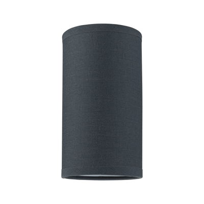 Cylindrical dark grey fabric ceiling lamp shade for modern LED lighting solutions
