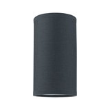 Cylindrical dark grey fabric ceiling lamp shade for modern LED lighting solutions