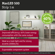 MaxLED 500 1m LED strip with 40% less energy consumption for efficient lighting