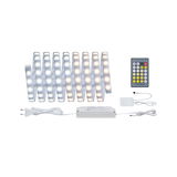 Bande LED avec LEDs blanc chaud et froid, alimentation et télécommande pour éclairage réglable