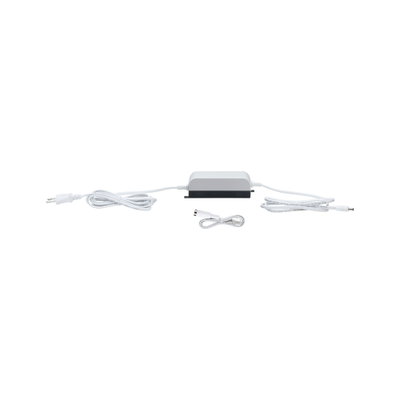 White LED power supply with cables for lighting systems, energy-efficient accessory