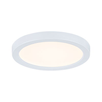 Plafonnier LED rond blanc en plastique avec lumière blanc chaud pour pièces à vivre