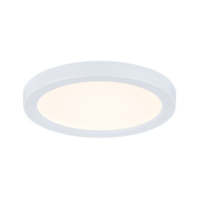 Runde weiße LED-Deckenleuchte aus Kunststoff mit warmweißem Licht für Wohnräume