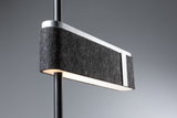 Lampadaire moderne avec feutre noir et cadre en aluminium, éclairage LED économe en énergie