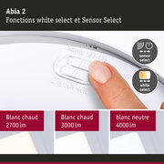 Panneau LED Abia 2 White Select Détecteur de mouvement crépusculaire (HF) carré 170x170mm 9,5W 1100lm 2700 - 4000K Blanc
