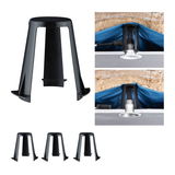 Black plastic ceiling holder for recessed lights, mounting aid for LED spots in set.