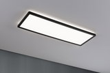 Rechteckige LED-Deckenleuchte mit schwarzem Rahmen und indirektem Licht für modernes Raumdesign