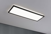 Rechteckige Deckenleuchte mit schwarzem Aluminiumrahmen und weißem Diffusor für modernes Raumlicht