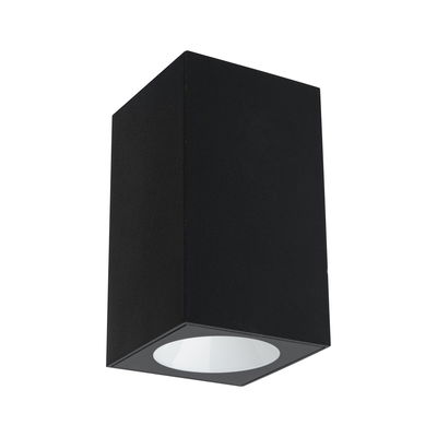 Applique murale extérieure rectangulaire noire en métal avec réflecteur blanc pour éclairage moderne