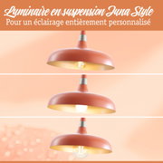Luminaire suspendu Juna Style orange mat avec éclairage personnalisable pour décoration unique
