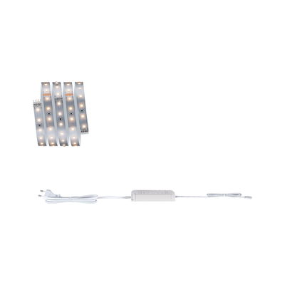 Flexibler LED-Lichtstreifen mit Netzstecker und weißem Controller für moderne Raumbeleuchtung