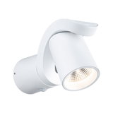 Moderne hvid metal LED-spot med justerbart hoved til fokuseret belysning
