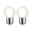 Filament 230 V Sphérique LED E27 2x470lm 2x5W 2700K Dépoli Deux petites ampoules LED avec globe en verre blanc mat et culot E27 pour éclairage économique