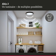 Panneau LED Abia 2 White Select Détecteur de mouvement crépusculaire (HF) rond 400mm 16W 1400lm 2700 - 4000K Noir