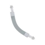 Flexible grey connector cable with metal ends for LED track lighting systems