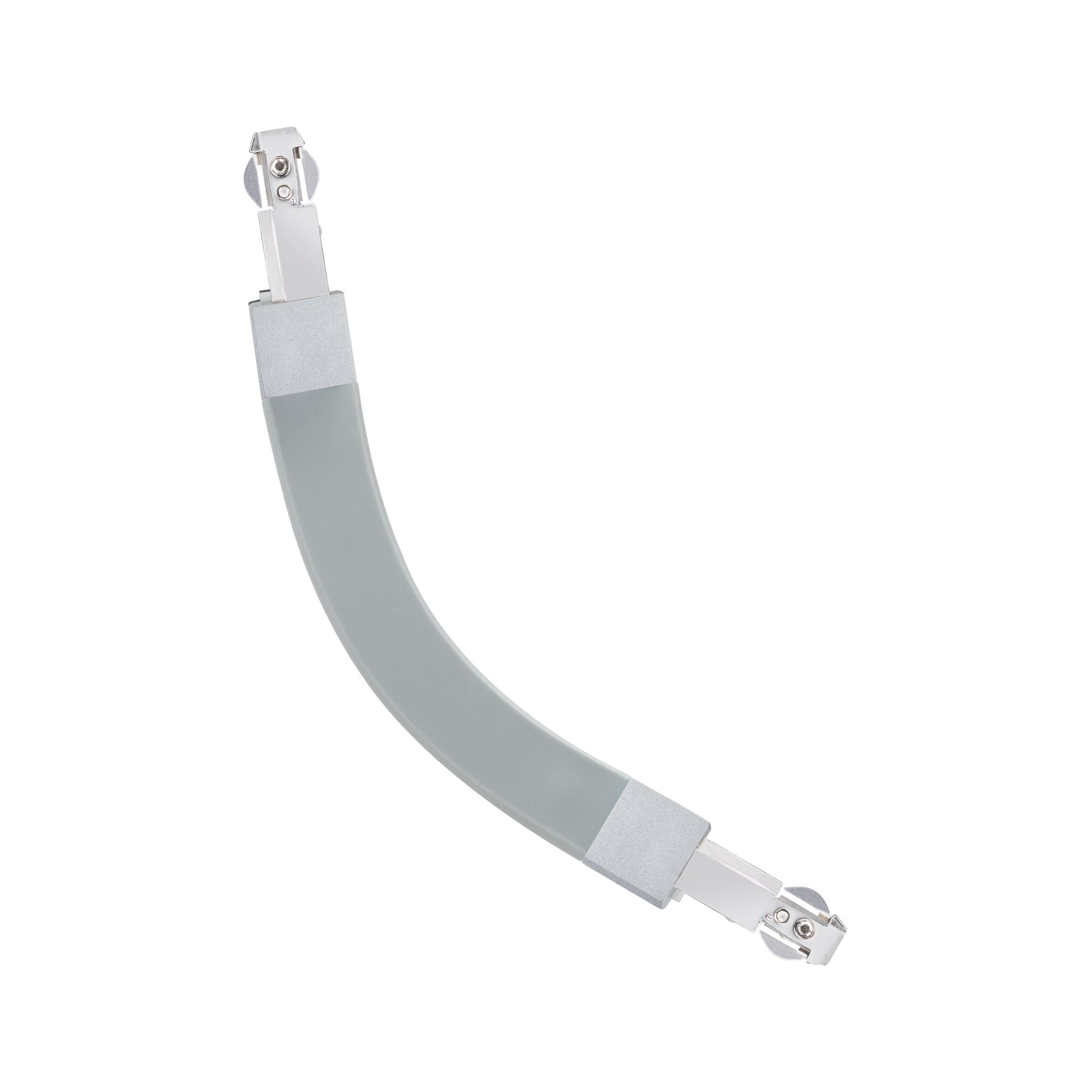Câble de connexion flexible gris avec embouts métalliques pour systèmes d'éclairage LED sur rail