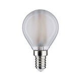 Round LED bulb with frosted glass and E14 base for energy-efficient lighting