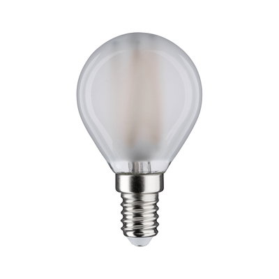 Round LED bulb with frosted glass and E14 base for energy-efficient lighting