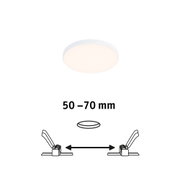 Runde weiße LED-Deckenleuchte mit flachem Design und 50-70 mm Einbautiefe für moderne Beleuchtung