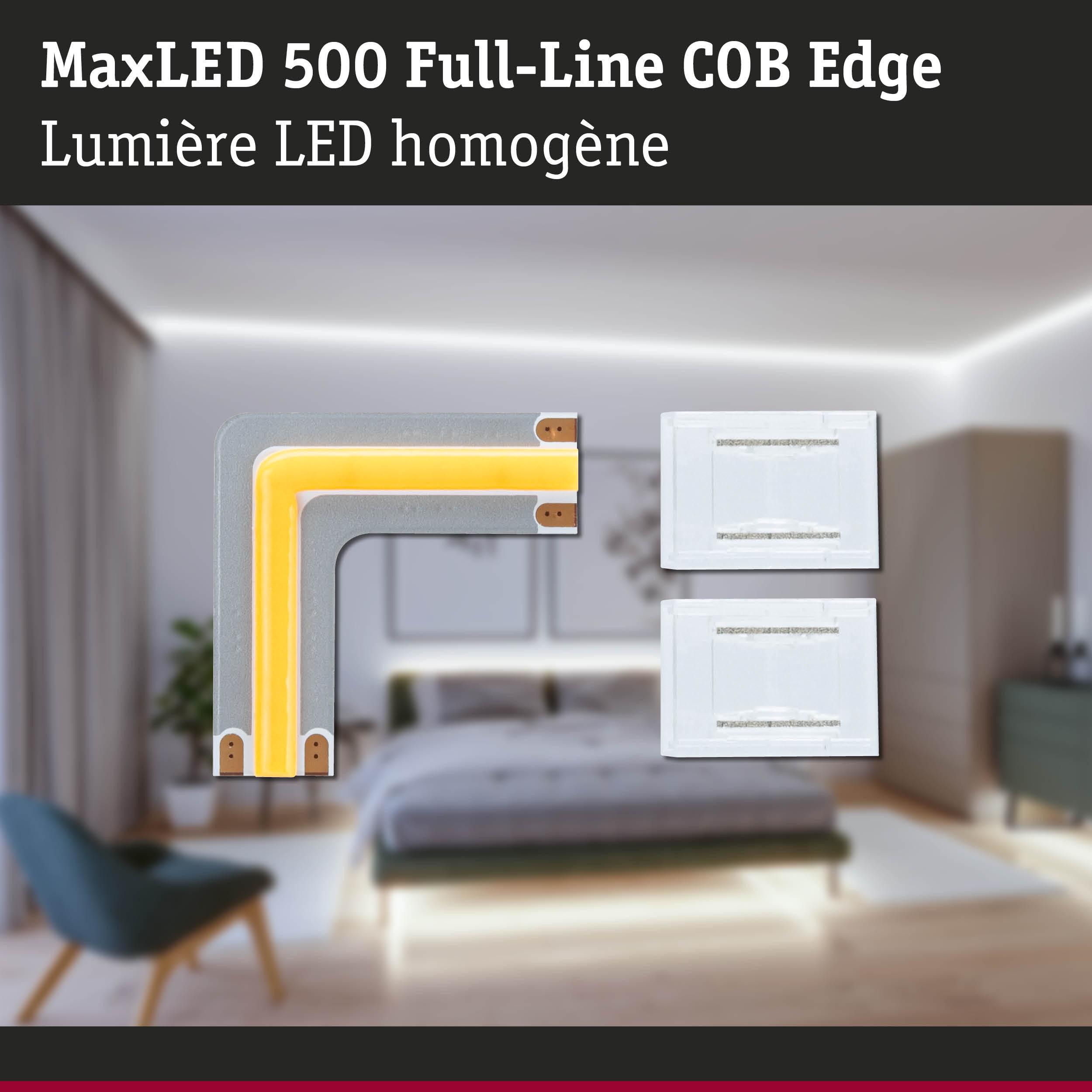Bande LED MaxLED 500 Full-Line COB Edge blanc chaud pour éclairage homogène d’intérieur