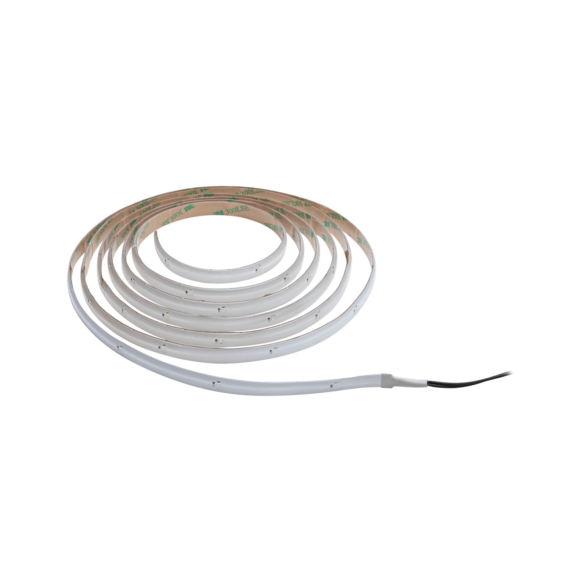 Flexible white LED strip light with adhesive backing for easy installation and lighting solutions