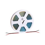 LED strip light roll with blue stripe and wires for versatile lighting applications