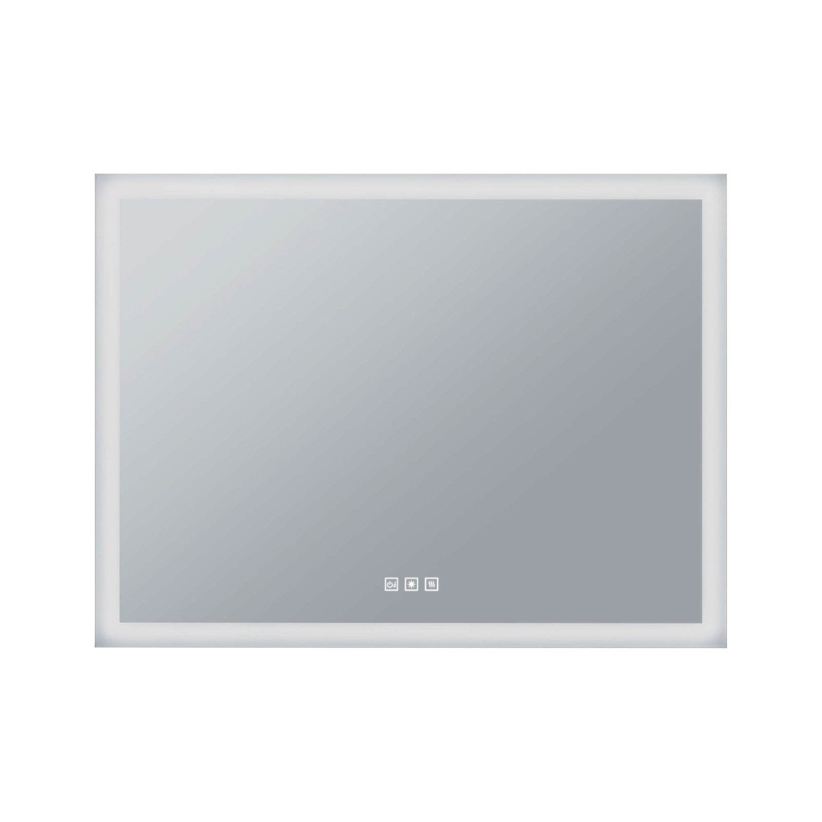 Miroir lumineux LED Mirra IP44 White Switch 1600lm 230V 22W gradable Chrome/Blanc