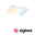 VariFit LED Einbaupanel Smart Home Zigbee 3.0 Areo IP44 eckig 175x175mm 13W 1200lm Tunable White Weiß dimmbar Rechteckige weiße LED-Deckenleuchte mit stufenlos einstellbarem Farbverlauf von warm- zu kaltweiß