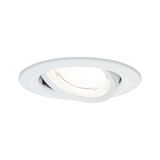 White metal recessed spotlight with adjustable LED lamp for flexible ceiling lighting