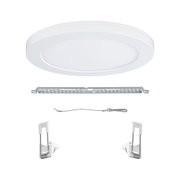 Rond wit LED-plafondpaneel van kunststof met montagemateriaal voor energiezuinige verlichting