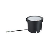 Black metal LED recessed light with cable for modern indoor lighting and energy-efficient illumination